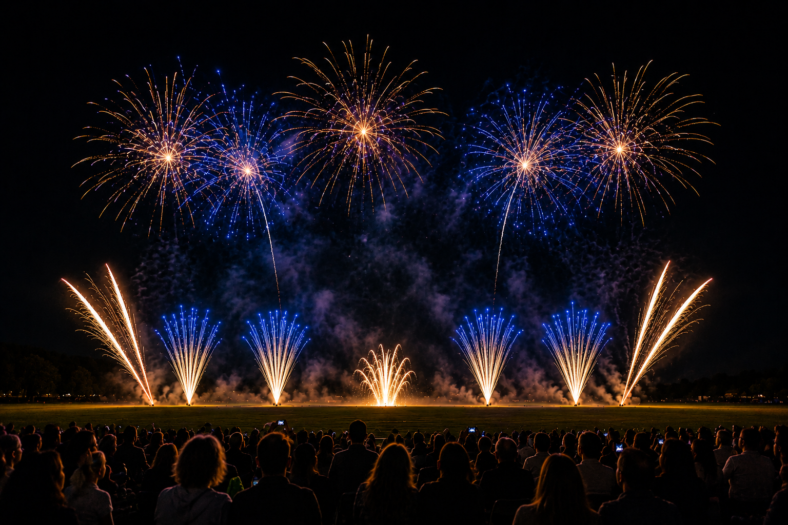 Feuersinfonie Feuerwerkskunst mit Musik und Barockelementen